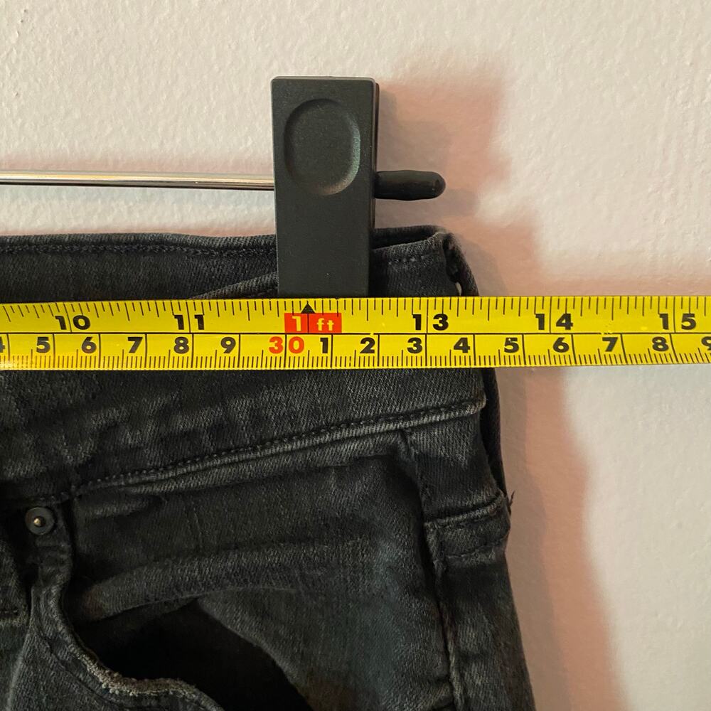 Mother High Waisted Rider Ankle Jeans Not Guilty Gray Black Straight Leg size 28 - Picture 9 of 15